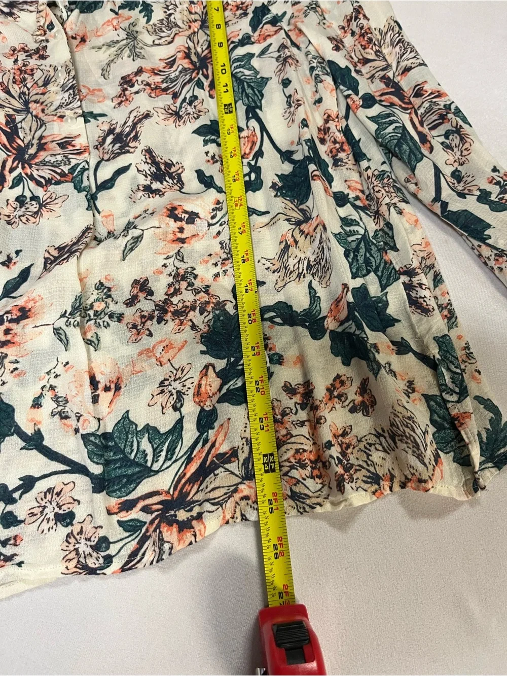 Lucky Brand Floral Popover Blouse Women’s L Boho Cottagecore Romantic Peasant